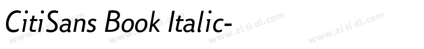 CitiSans Book Italic字体转换